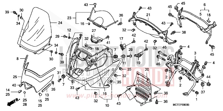 FRONT COVER for Silver Wing DELTA BLUE METALLIC (PB358) from 2007